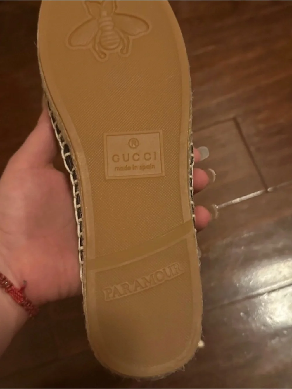 Gucci Black Quilted Leather Espadrille with Gold Double G